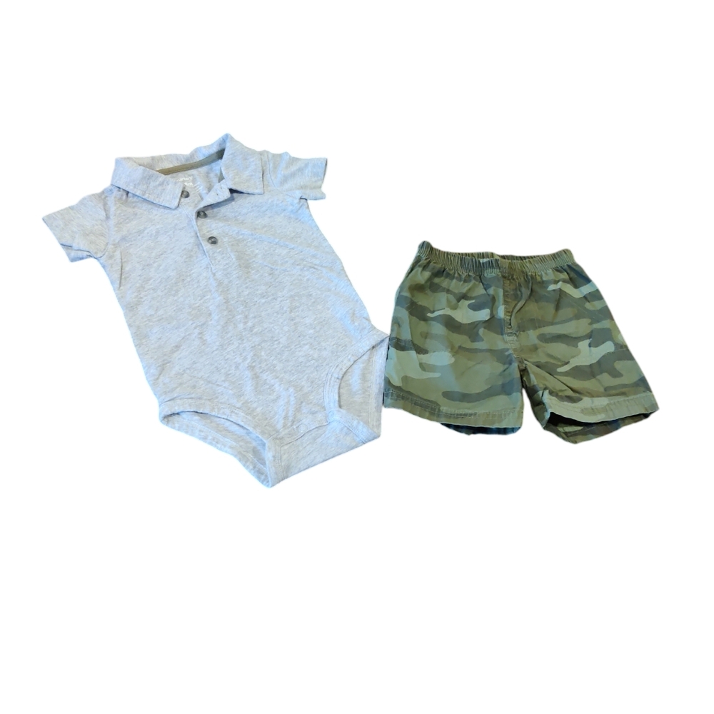 Carter's Baby Outfits Boys Size 18 Months Shorts & T-shirts Summer - Picture 2 of 4